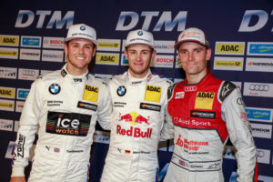 Motorsports: DTM race Nuerburgring, Saison 2016,  - 7. Event Nuerburgring, GER, #11 Marco Wittmann (GER, BMW Team RMG, BMW M4 DTM), #31 Tom Blomqvist (GBR, BMW Team RBM, BMW M4 DTM), #53 Jamie Green (GBR, Audi Sport Team Rosberg, Audi RS5 DTM)